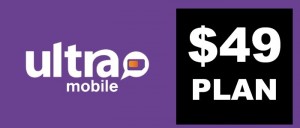 $49.00 Ultra Mobile Monthly Plan with SIM Card