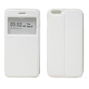 RR iphone 6 Plus Leather Case White
