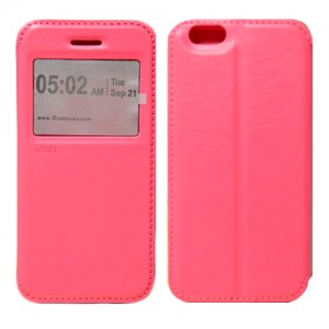 RR iphone 6 Leather Case Dark Pink
