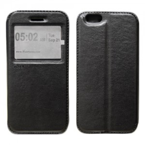 RR iphone 6 Leather Case Black