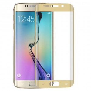 Samsung S6 Edge Tempered Glass Gold