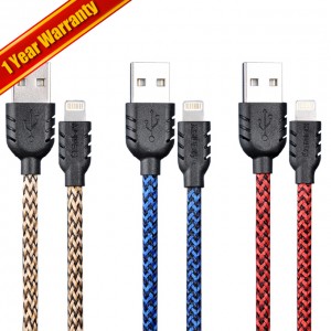 House Double Side Nylon High Speed Apple lightning Cable(1000mm)